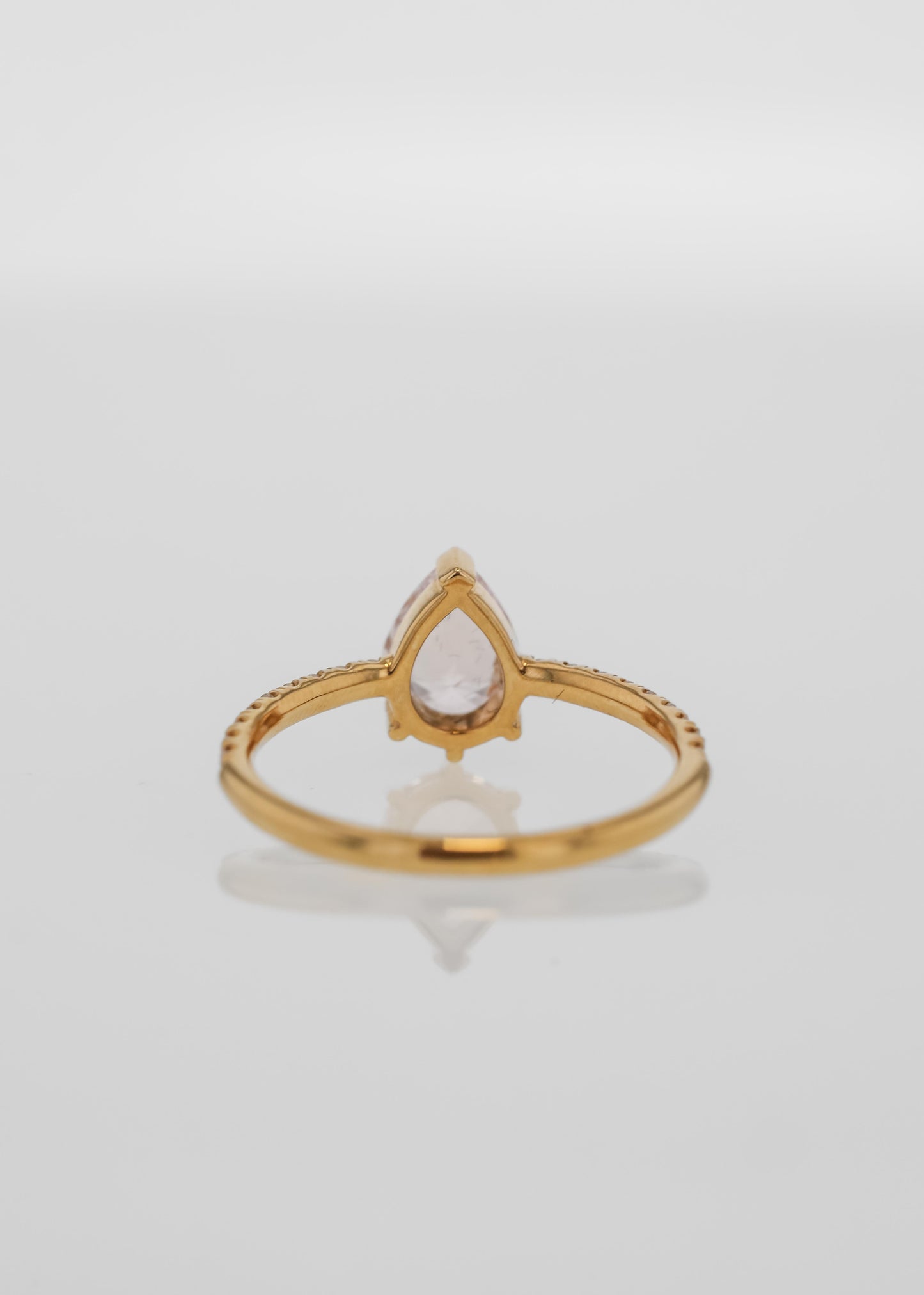 The Aurora | 1.12ct Pear Pink Sapphire | 18k Yellow Gold