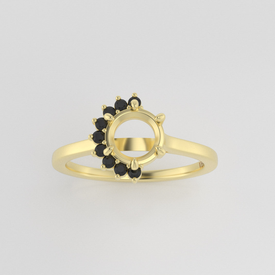 The Vesper | 18k | Yellow | Size 3.75 | Stone RU4 | Green Ring Box | Custom Engraving:  +$0