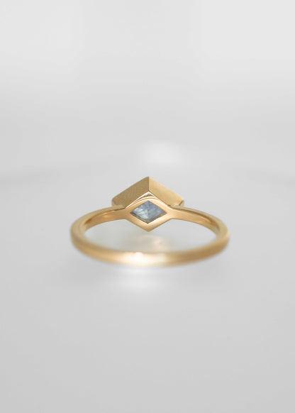 The Leda | 1.27ct Lozenge Sapphire | Yellow Gold