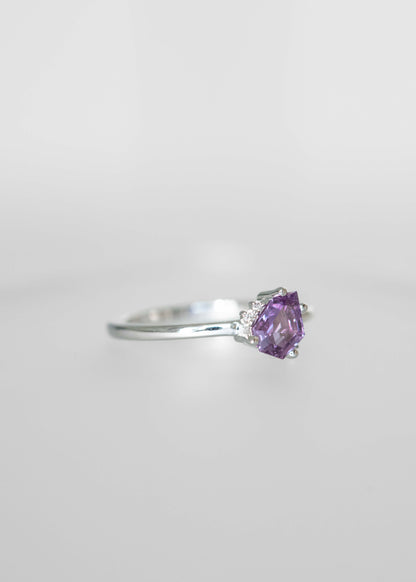 The Eloise | .74ct Funky Pink/Purple Sapphire | White Gold