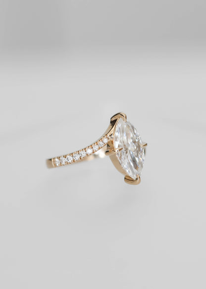 The Juno | 2.08ct Lab Diamond Marquise Cut | Yellow Gold