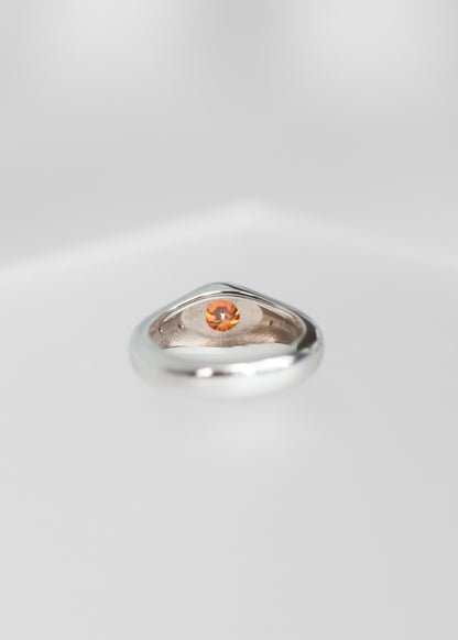 The Vulcan (Starry) | .74ct Round Moissanite | White Gold