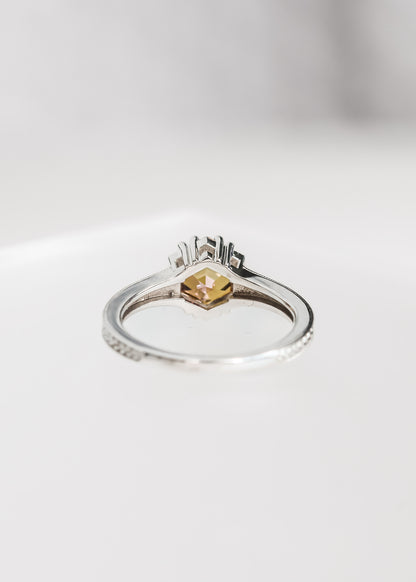 The Sage | 1.94ct Hexagon Mystic Topaz | White Gold