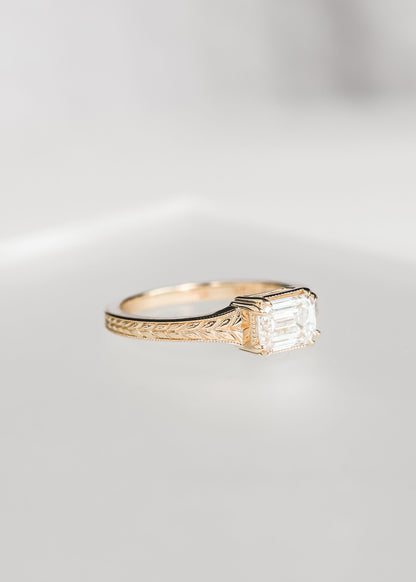 The Sage | 1.11ct Emerald Cut Lab Grown Diamond | Yellow Gold