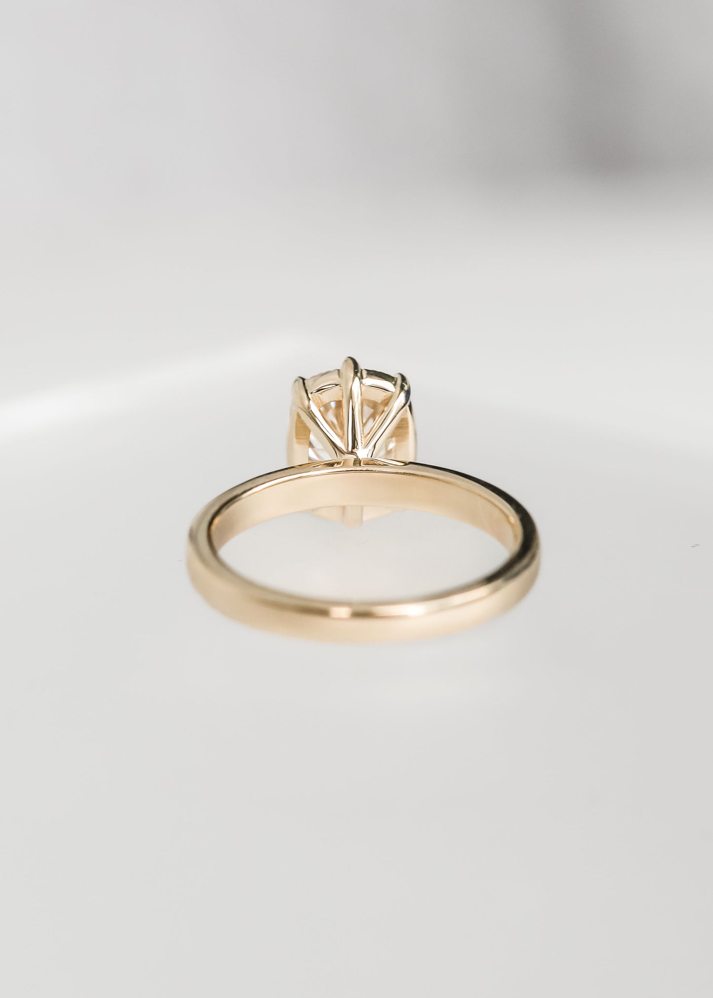 The Maeve | 1.96ct Elongated Cushion Moissanite | Yellow Gold