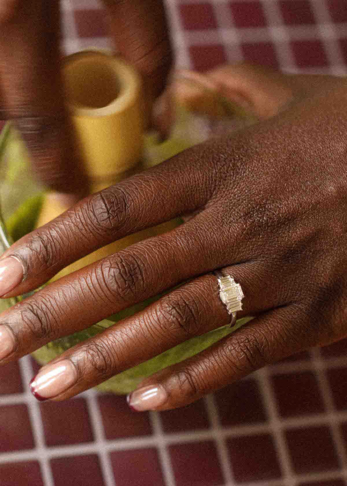 The Portia | 1.15ct Lab-Grown Emerald Diamond | White Gold