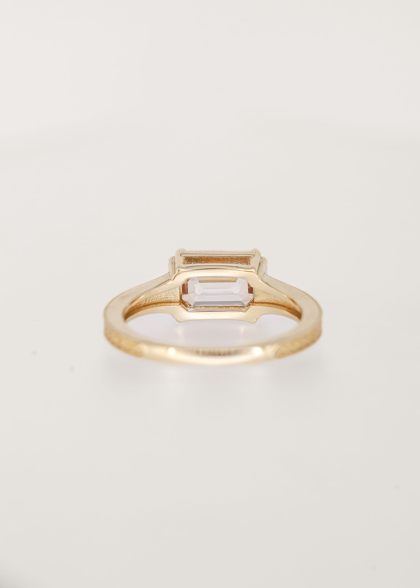 The Sage | 2.13ct Emerald Cut Lab Champagne Diamond | Yellow Gold