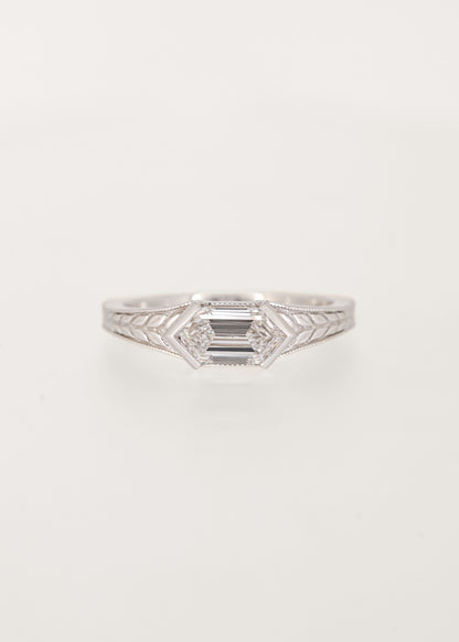 The Sage | 1.07ct Hexagon Lab Diamond | White Gold
