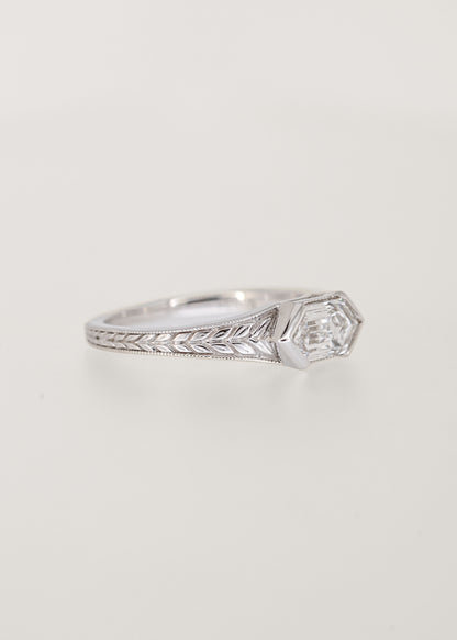 The Sage | 1.07ct Hexagon Lab Diamond | White Gold