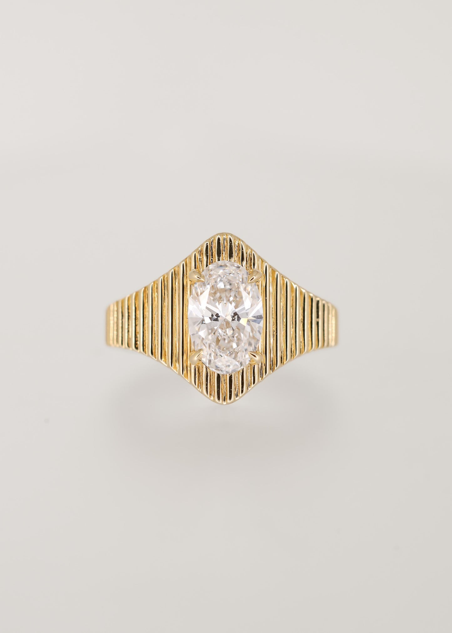 The Chandler | 1.59ct Oval Lab Grown Diamond | Yellow Gold