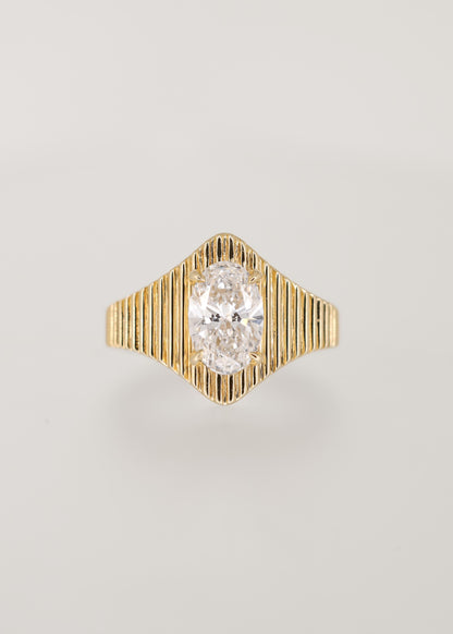 The Chandler | 1.59ct Oval Lab Grown Diamond | Yellow Gold