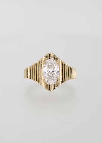 The Chandler | 1.59ct Oval Lab Grown Diamond | Yellow Gold