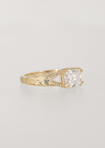 The Greta | 1.59ct Cushion Lab Diamond | Yellow Gold