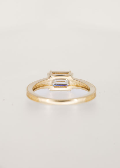 The Sage | 1.13ct Emerald Cut Lab Diamond | Yellow Gold