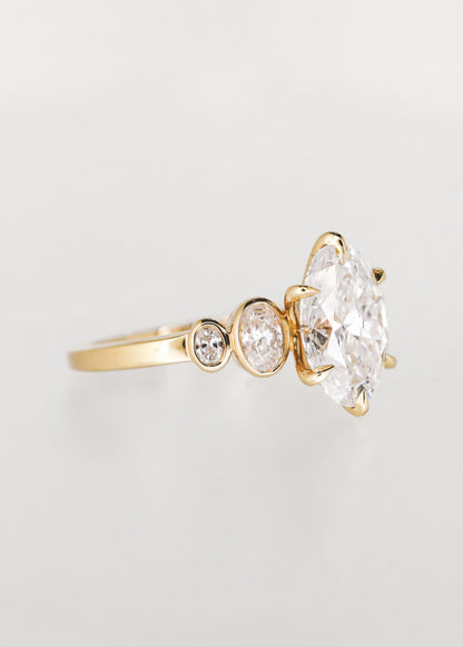 The Adelaide | 3.04ct Oval Lab Grown Diamond | Yellow Gold