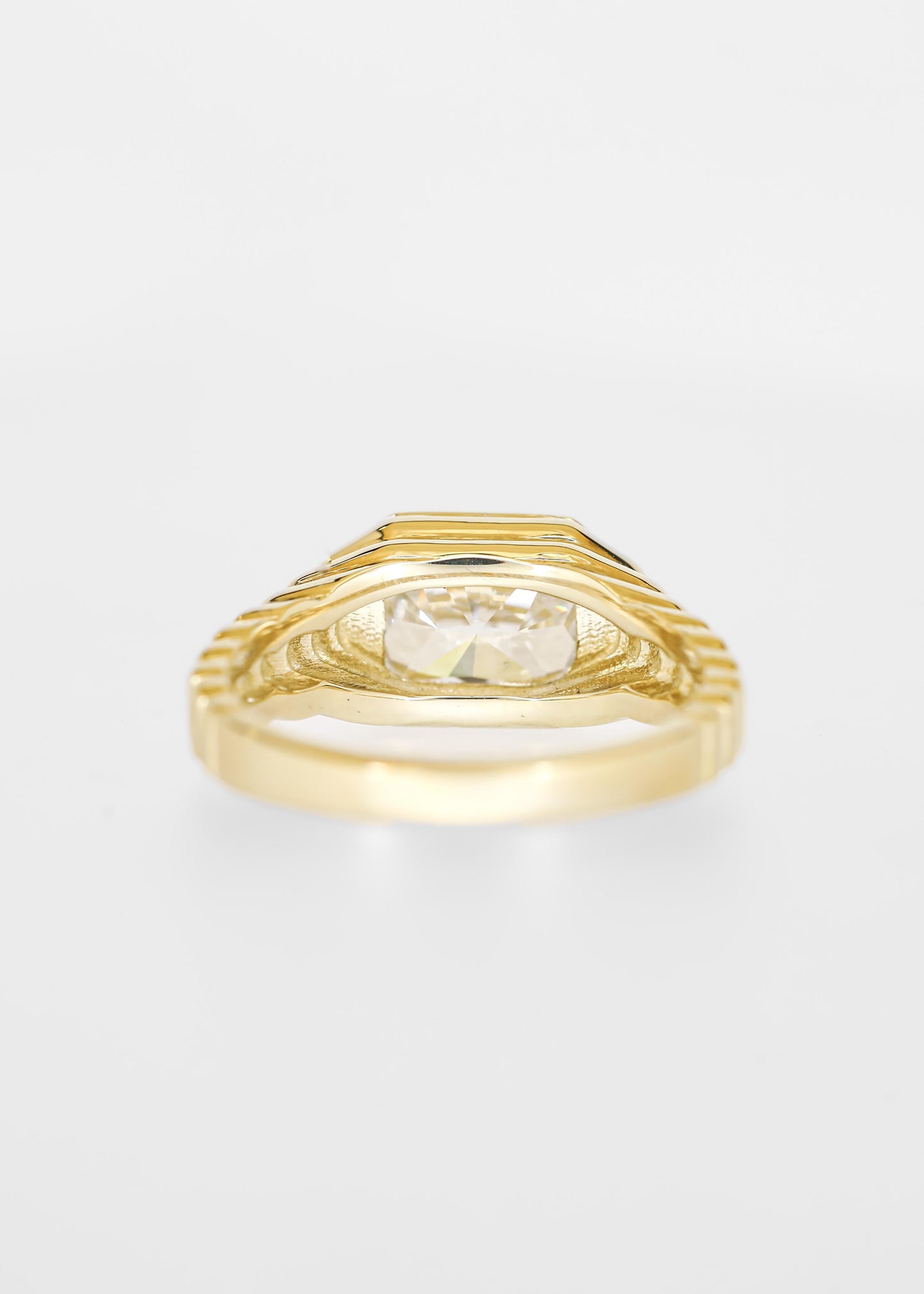 The Ribbed Vulcan | 2.01ct Lab Radiant Cut Diamond | Yellow Gold