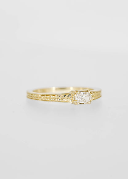 The Sage | .25ct Cushion Lab Diamond | Yellow Gold