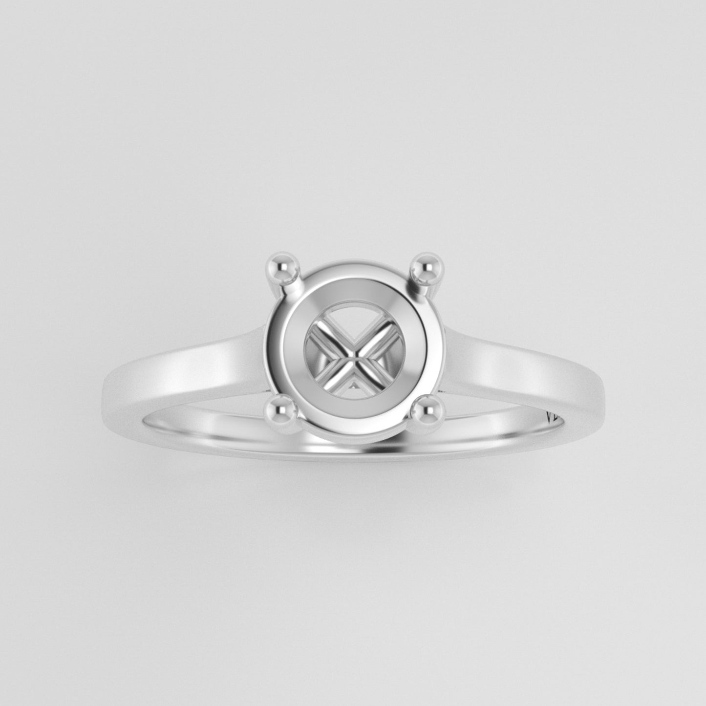 The Nova | Platinum | White | Size 9.5 | Stone Moissanite | Round | 7mm | Lagoon Ring Box | Custom Engraving:  +$0