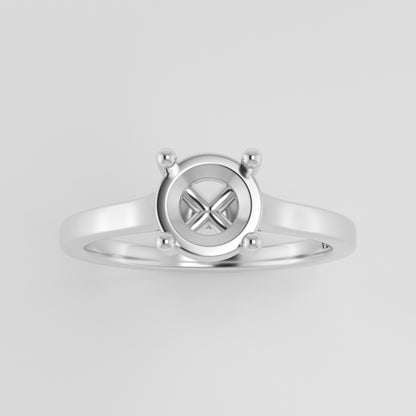 The Nova | 14k | White | Size 3.75 | Stone HX153 | Gray Ring Box | Custom Engraving:  +$0