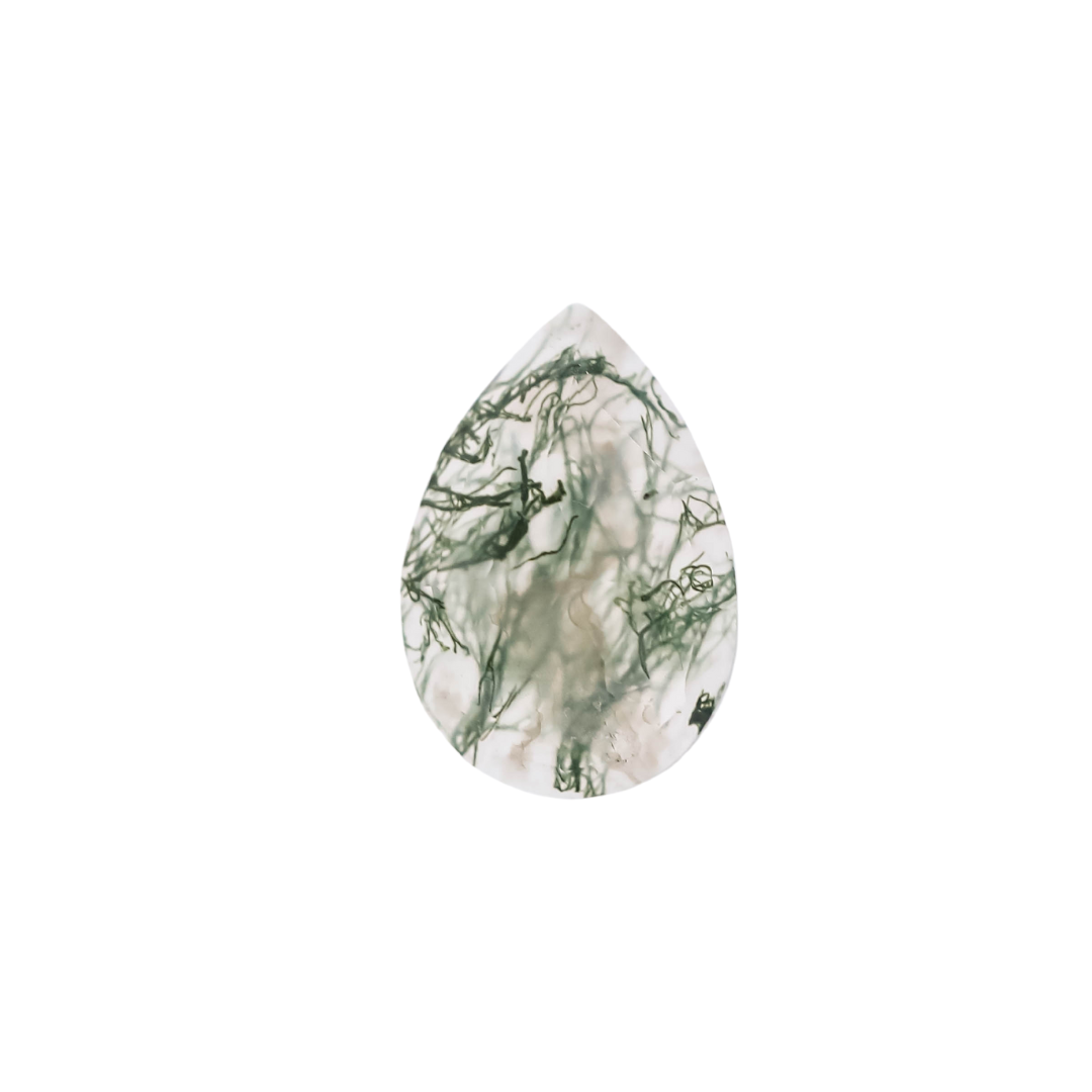 The Mira | 14k | White | Size 8.25 | Stone MOS52 | Moss Ring Box | Custom Engraving:  +$0