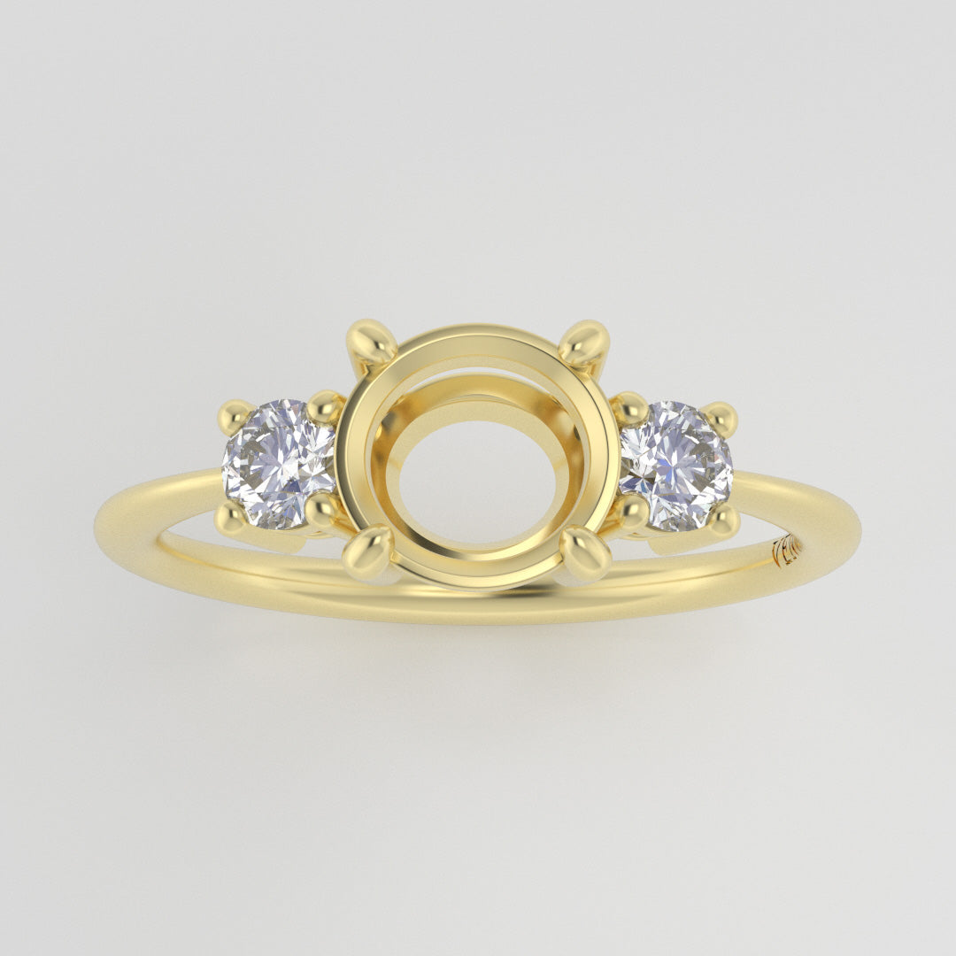 The Orion | 18k | Yellow | Size 4.5 | Stone SA1 | Lagoon Ring Box | Custom Engraving:  +$0