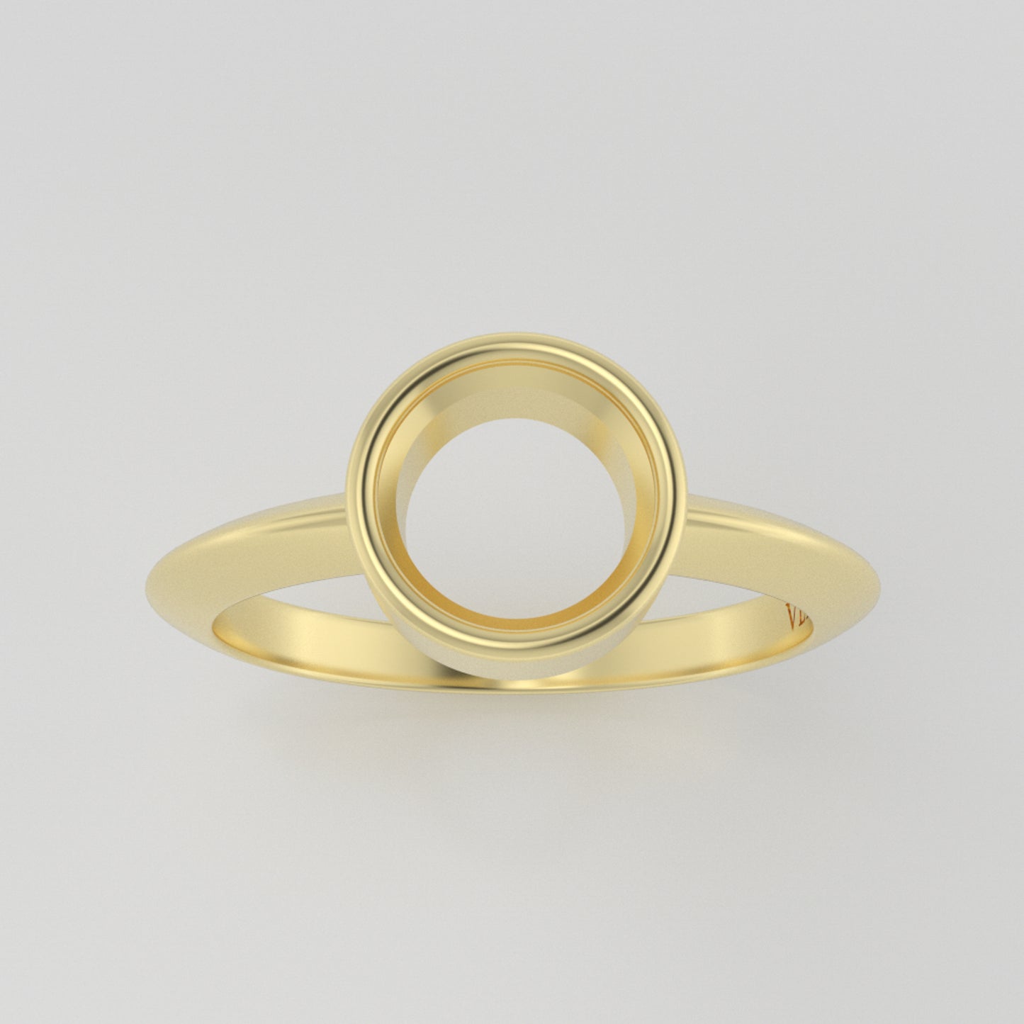 The Leda | 18k | Yellow | Size 6.5 | Stone MOS92 | Green Ring Box | Custom Engraving:  +$0