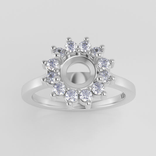 The Soleil | Platinum | White | Size 5 | Stone MOS248 | Moss Ring Box | Custom Engraving:  +$0