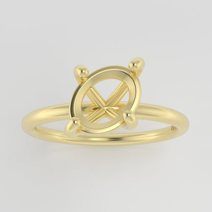 The Skye | 14k | Yellow | Size 6.75 | Stone CLR42 | Moss Ring Box | Custom Engraving:  +$0