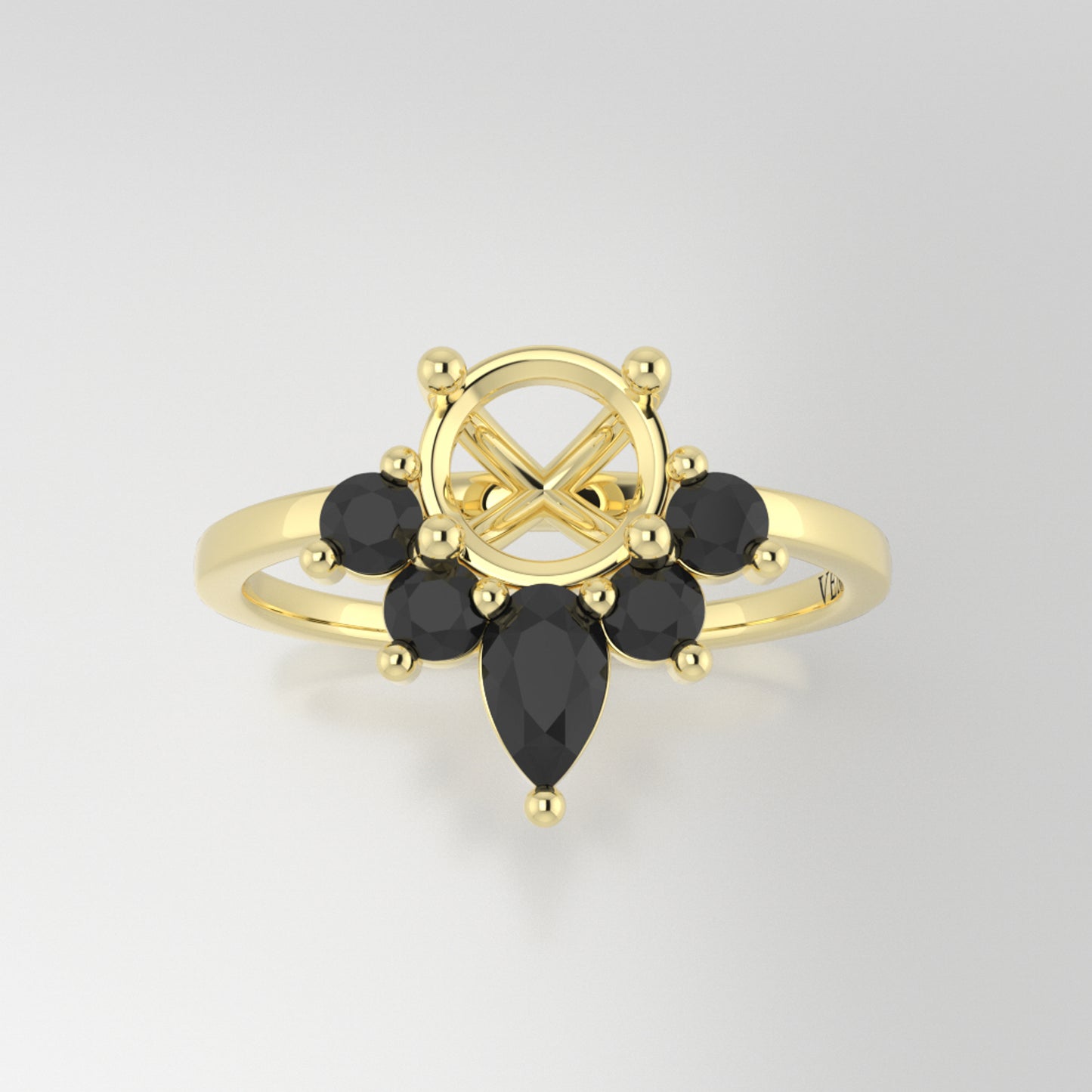 The Estelle | 14k | Yellow | Size 6 | Stone GA16 | Black Ring Box | Custom Engraving:  +$0