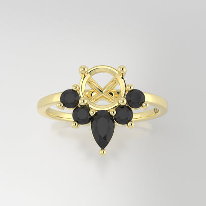 The Estelle | 18k | Yellow | Size 6.25 | Stone MOS54 | Moss Ring Box | Custom Engraving:  +$0