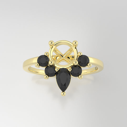 The Estelle | 18k | Yellow | Size 6.25 | Stone MOS54 | Moss Ring Box | Custom Engraving:  +$0