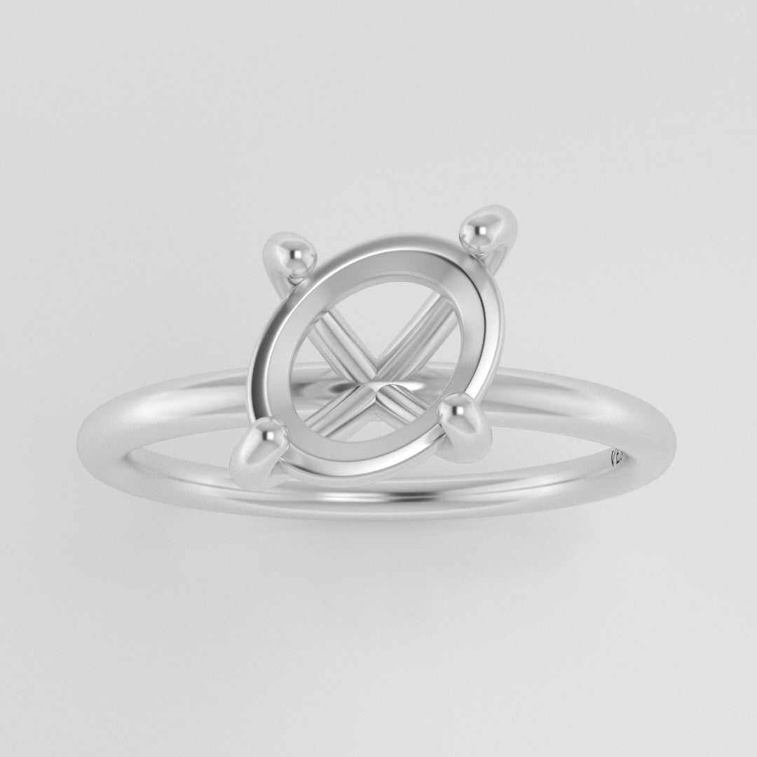 The Skye | 14k | White | Size 6.5 | Stone Moissanite | Pear | 8x5mm | Gray Ring Box | Custom Engraving:  +$0