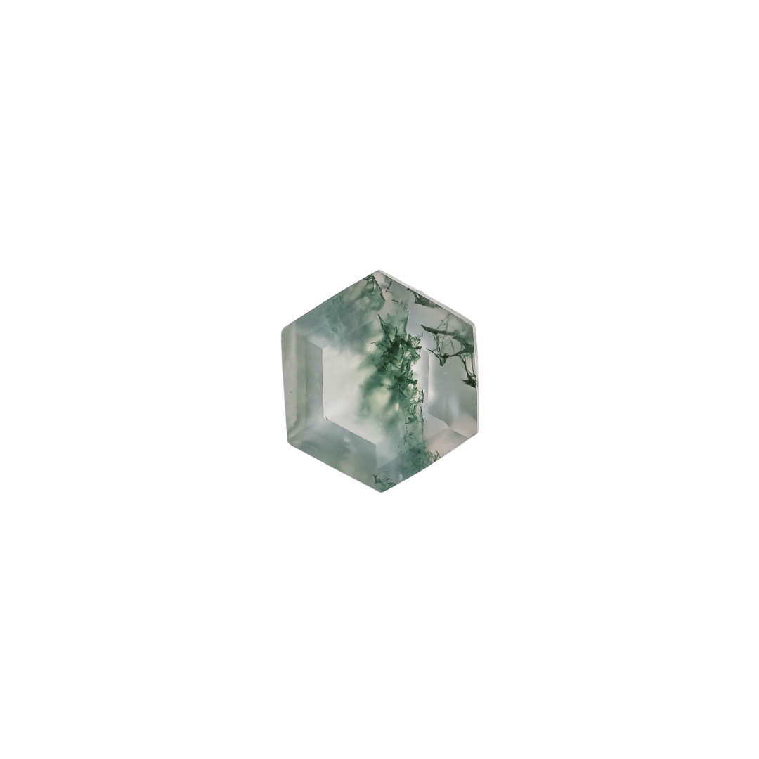 The Mini Luna | 14k | Yellow | Size 6 | Stone MOS24 | Green Ring Box | Custom Engraving:  +$0