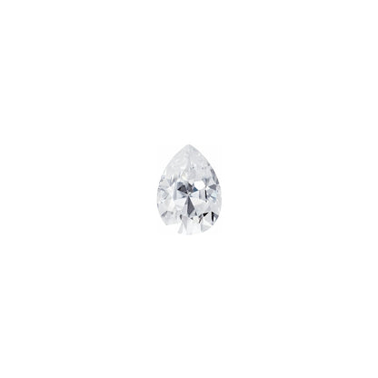 The Jett | Platinum | White | Size 5.5 | Stone Moissanite | Pear | 7x5mm | Purple Ring Box | Custom Engraving:  +$0