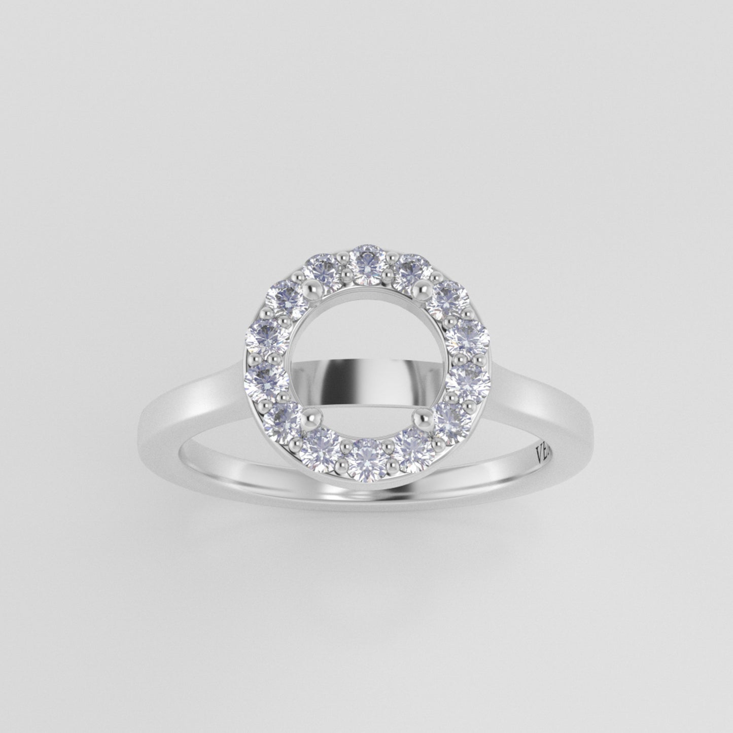 The Ophelia | 14k | White | Size 7 | Stone PS103 | Blue Ring Box | Custom Engraving:  +$0