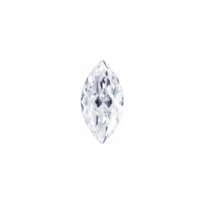 The Nova | 14k | White | Size 8 | Stone Moissanite | Marquise | 12x6mm | Apricot Ring Box | Custom Engraving:  +$0