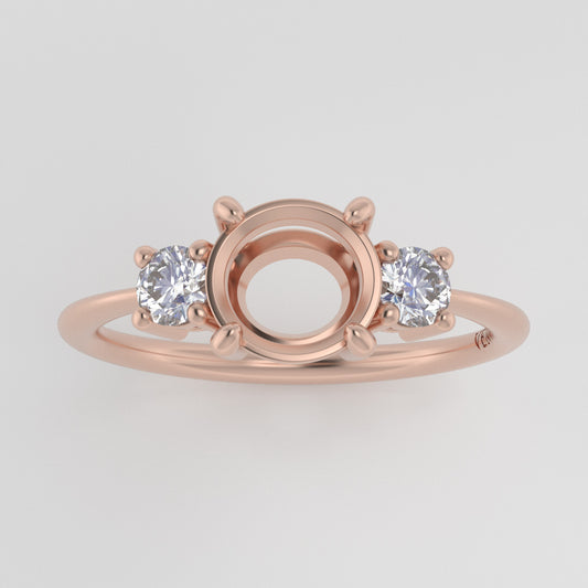 The Orion | 14k | Rose | Size 5 | Stone MG8 | Moss Ring Box | Custom Engraving: * +$75