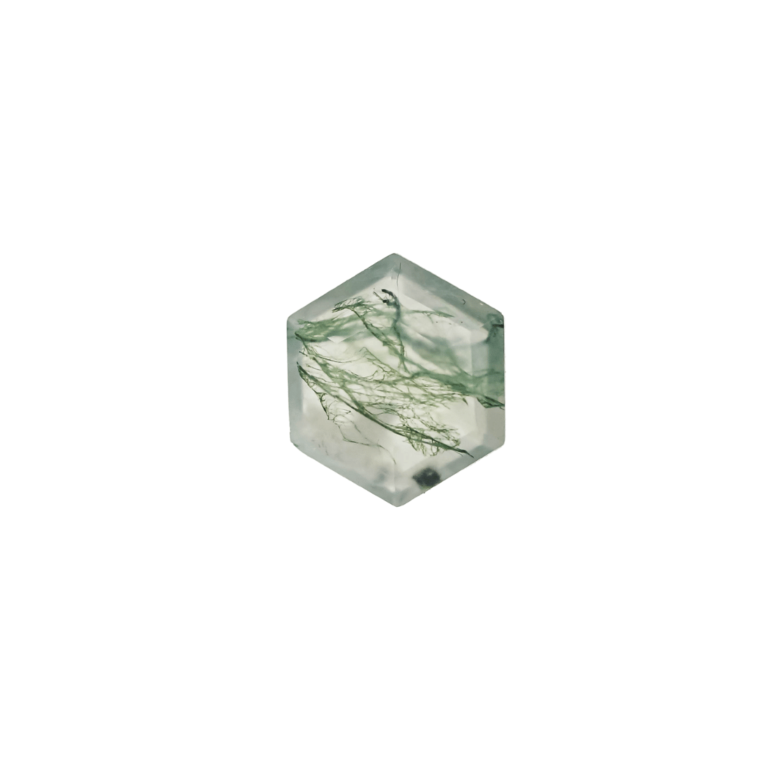 The Eclipse | 18k | White | Size 8.75 | Stone MOS136 | Moss Ring Box | Custom Engraving:  +$0