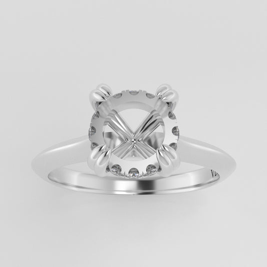 The Eden | 18k | White | Size 5 | Stone CLR46 | Purple Ring Box | Custom Engraving:  +$0