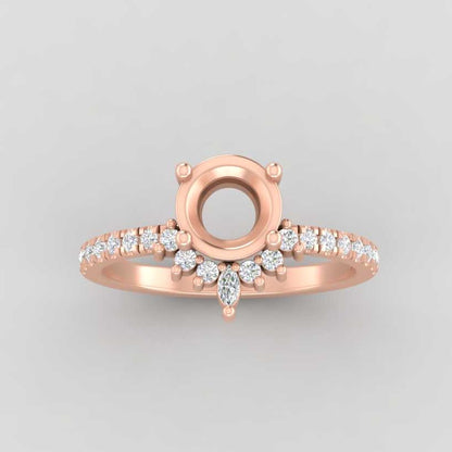 The Stella | 14k | Rose | Size 7.75 | Stone SA23 | Green Ring Box | Custom Engraving:  +$0