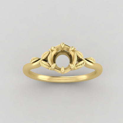 The Mira | 18k | Yellow | Size 7 | Stone MOS52 | Moss Ring Box | Custom Engraving: Willy+RyRy +$75