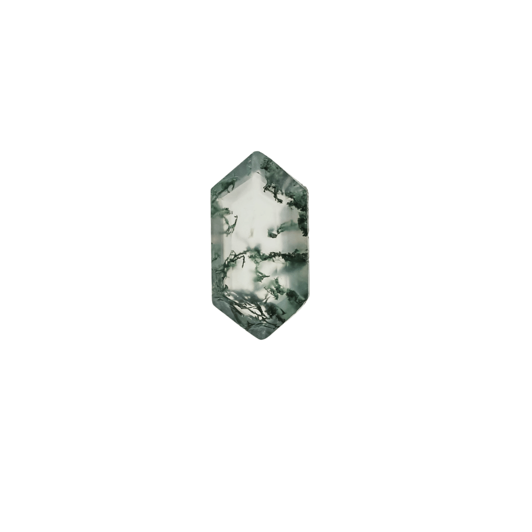 The Lyra | Platinum | White | Size 5 | Stone MOS134 | Green Ring Box | Custom Engraving:  +$0
