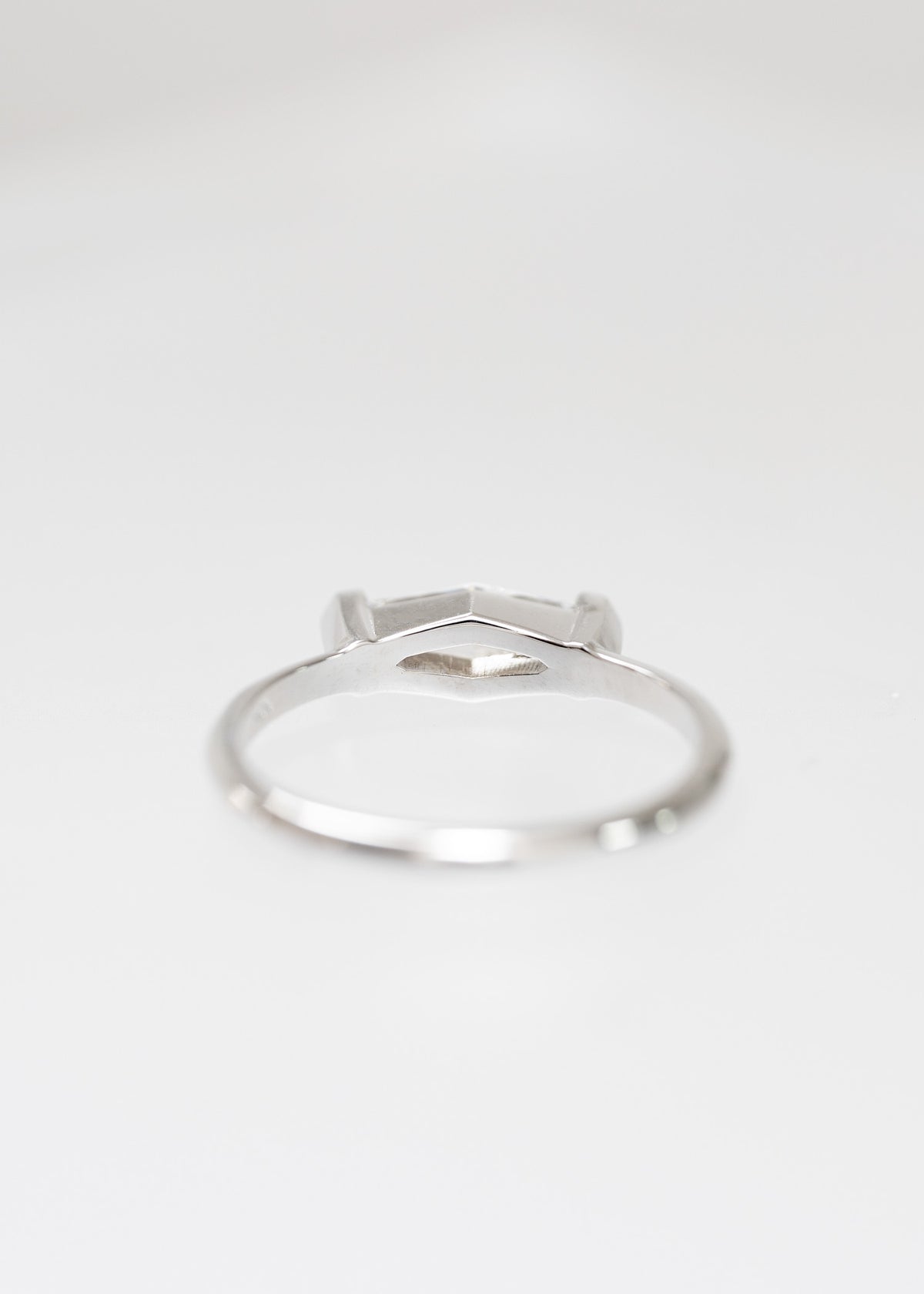 The Lyra | .60ct Step Marquise Natural Diamond | White Gold