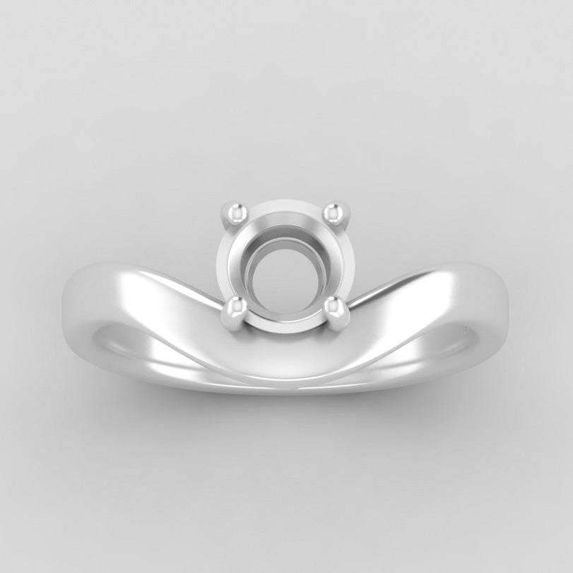 The West | 14k | White | Size 7 | Stone Moissanite | Pear | 10x7mm | Apricot Ring Box | Custom Engraving:  +$0