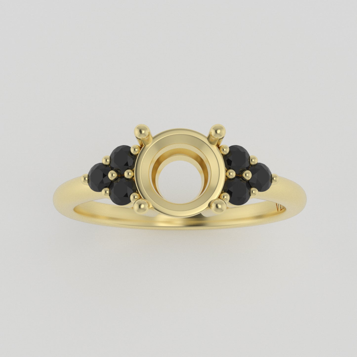 The Eclipse | 14k | Yellow | Size 6.5 | Stone MOS47 | Moss Ring Box | Custom Engraving:  +$0
