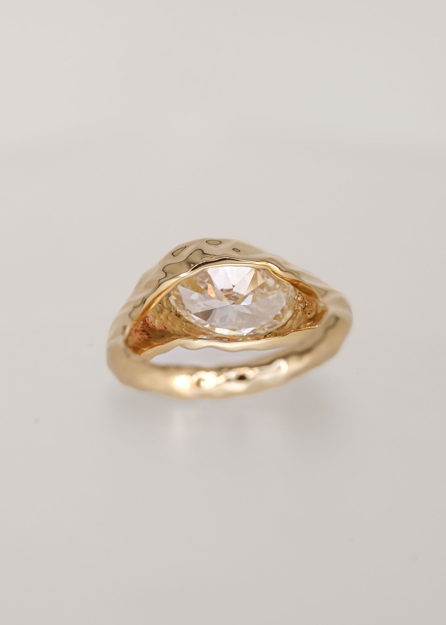 The Melty Apollo | 2.59ct Oval Lab Diamond | Yellow Gold