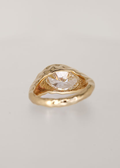 The Melty Apollo | 2.59ct Oval Lab Diamond | Yellow Gold