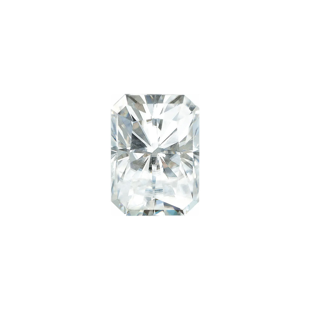 The Portia | 14k | White | Size 5.25 | Stone Moissanite | Radiant | 8.5x6.5mm | Dune Ring Box | Custom Engraving:  +$0