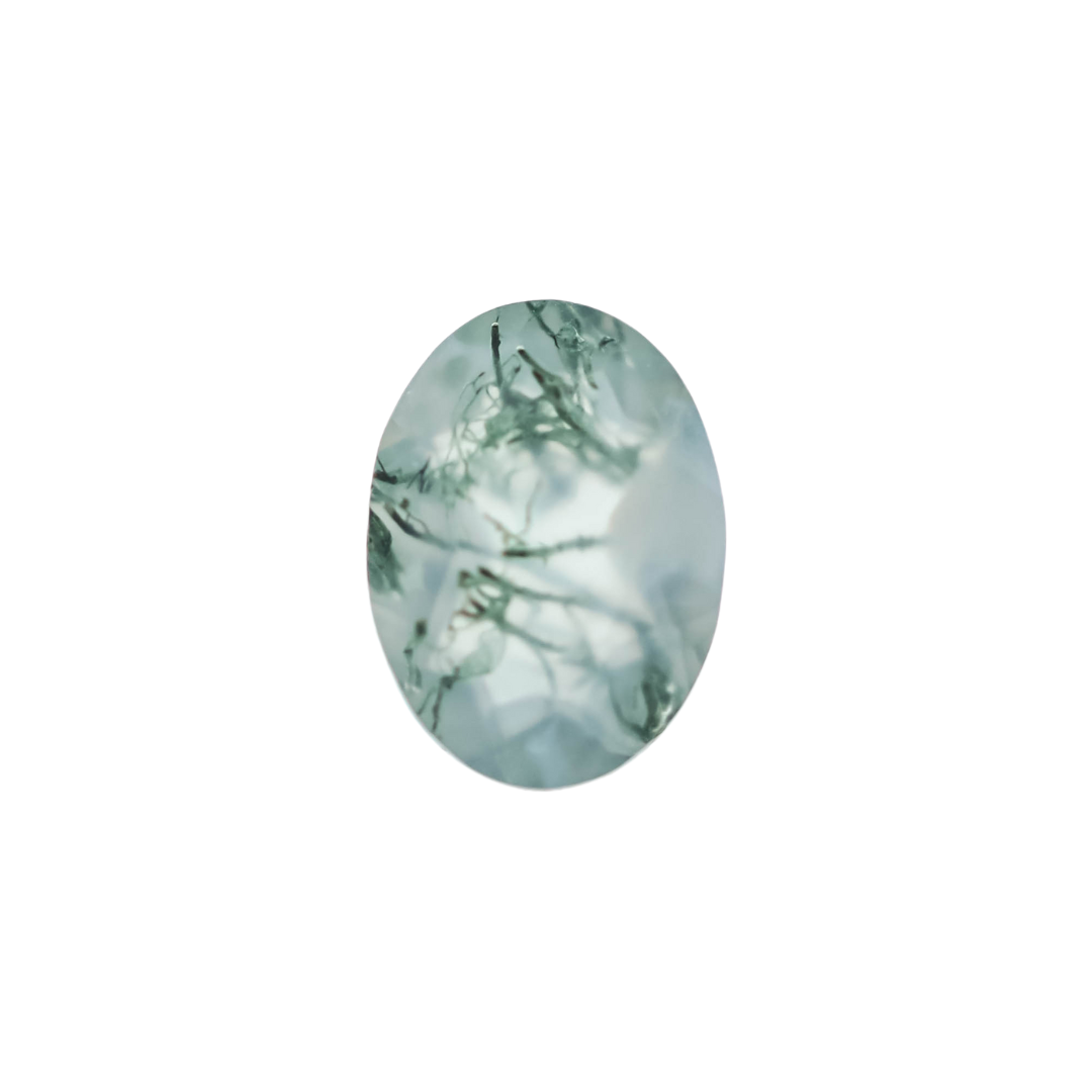 The Mira | 14k | White | Size 5.5 | Stone MOS172 | Moss Ring Box | Custom Engraving:  +$0