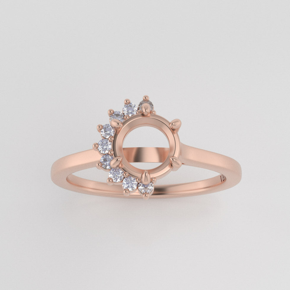 The Juliet | 14k | Rose | Size 10 | Stone Moissanite | Oval | 8x6mm | Gray Ring Box | Custom Engraving:  +$0